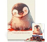 Rompecabezas Penguin Touch Up de 1000 Piezas para Adolescentes, Juguete Que desafía la Mente, pasatiempo Tranquilo, Corte preciso, Regalo de Temporada (50x75cm)