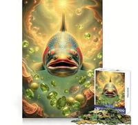 Rompecabezas Peridot Salmon Stonimal de 1000 Piezas para Adolescentes Refuerza la Memoria, Calma y relajación Borde de Calidad (50x75cm)