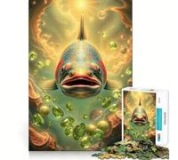 Rompecabezas Peridot Salmon Stonimal de 1000 Piezas para Adolescentes Refuerza la Memoria, Calma y relajación Borde de Calidad (50x75cm)