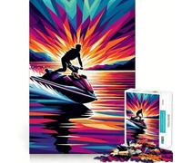 Rompecabezas personales de Agua WPAP para Adolescentes, 1000 Piezas, fortalece la Memoria, pasatiempo Tranquilo, Borde de Calidad, Regalo Festivo (38x52cm)
