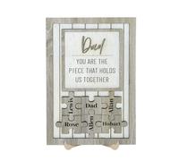Rompecabezas personalizado con texto en inglés "Dad You are The Piece That Holds Us Together", letrero personalizado para el día del padre, rompecabezas para papá con nombres de niños, día del padre,