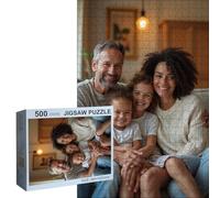 Rompecabezas personalizado de 500 piezas, rompecabezas personalizado para adultos, rompecabezas personalizados de fotos de Halloween, familia, vacaciones, regalo de boda