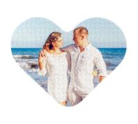 Rompecabezas personalizado para adultos y niños, rompecabezas personalizado en forma de corazón, rompecabezas de fotos de madera, retratos de mascotas, ideas de imagen de paisaje, regalos para