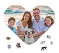 Rompecabezas personalizados con tu foto, rompecabezas de 344 piezas en forma de corazón para adultos, rompecabezas personalizado de madera, regalos conmemorativos personalizados para familiares