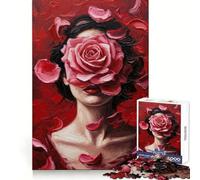 Rompecabezas Pétalos de Pasión de 1000 Piezas para Adolescentes, Juguete de Tren lógico, Ligero y Relajante, de Corte Suave, decoración de Pared (38x52cm)