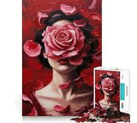 Rompecabezas Pétalos de Pasión de 1000 Piezas para Adolescentes, Juguete de Tren lógico, Ligero y Relajante, de Corte Suave, decoración de Pared (38x52cm)