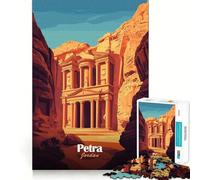Rompecabezas Petra, Jordania de 1000 Piezas para Adolescentes Refuerza la Memoria, Calma y relajación Bordes de Calidad (38x52cm)