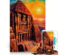 Rompecabezas Petra Treasury Sunset de 1000 Piezas para Adultos, Juguete Inteligente, Divertido, de Bordes Suaves, Ideal para Festivales (38x52cm)