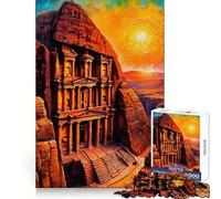 Rompecabezas Petra Treasury Sunset de 1000 Piezas para Adultos, Juguete Inteligente, Divertido, de Bordes Suaves, Ideal para Festivales (38x52cm)