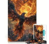 Rompecabezas Phoenix and Sun de 1000 Piezas para Adolescentes: Mejora la Memoria, relajación Mental, Bordes Afilados, Regalo Creativo (38x26cm)