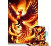 Rompecabezas Phoenix in Flames de 1000 Piezas para Adolescentes, Juguete de lógica Resistente, Escape Tranquilo, Borde Transparente, Regalo de cumpleaños (38x52cm)