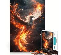 Rompecabezas Phoenix in Flames de 1000 Piezas para Adolescentes, Juguete de lógica, Tren, luz, relajación, Corte Suave, decoración de Pared (50x75cm)