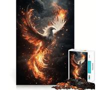 Rompecabezas Phoenix in Flames de 1000 Piezas para Adultos Rompecabezas Mental Suave y Relajante Imagen para armar Artículo de Santa Claus (50x75cm)