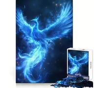 Rompecabezas Phoenix Neon Animal de 1000 Piezas para Adultos Juguete de lógica Estimulante para un Juego Relajante Bordes Transparentes Regalo conmovedor (38x26cm)