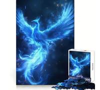Rompecabezas Phoenix Neon Animal para Adultos, 1000 Piezas, Juguete para ejercitar la Mente, Ideal para Relajarse y armar una Imagen, Regalo artístico (38x52cm)
