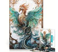 Rompecabezas Phoenix Resurrected de 1000 Piezas para Adolescentes, Juguete de lógica Fuerte, Escape Tranquilo, Borde Transparente, Regalo de cumpleaños (38x26cm)