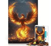 Rompecabezas Phoenix Rising de 1000 Piezas para Adolescentes, Juguete de lógica Fuerte, Escape Tranquilo, Borde Transparente, Regalo de cumpleaños (38x52cm)