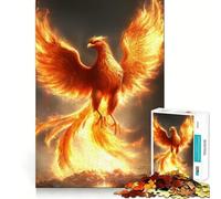 Rompecabezas Phoenix Rising de 1000 Piezas para Adolescentes Mejora la Memoria Fácil de Usar Ocio Corte Firme Decoración de Pared (50x75cm)