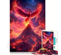 Rompecabezas Phoenix Rising de 1000 Piezas para Adolescentes Mejora la Memoria Fácil de Usar Ocio Corte Firme Decoración de Pared (50x75cm)