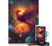 Rompecabezas Phoenix Rising from Cosmic Nest de 1000 Piezas para Adolescentes Juguete de lógica sólida Diversión Tranquila Corte de precisión Regalo increíble (38x26cm)