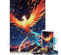 Rompecabezas Phoenix Rising Over Cityscape de 1000 Piezas para Adultos, Juguete de lógica y Entretenimiento, Bordes Lisos, Regalo de Temporada (50x75cm)