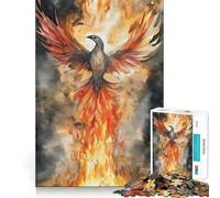 Rompecabezas Phoenix Rising Watercolor de 1000 Piezas para Adolescentes, Juguete Intelectual, Tiempo en Familia, Corte de Calidad, (38x26cm)