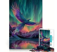 Rompecabezas Phoenix Soars Under Aurora Borealis de 1000 Piezas para Adultos Refuerza la Memoria Momento cálido Bordes limpios (38x26cm)