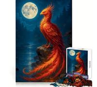 Rompecabezas Phoenix Under The Moonlight de 1000 Piezas para Adolescentes, Juguete de lógica, Tren, luz, relajación, Corte Suave, decoración de Pared (38x52cm)