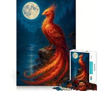 Rompecabezas Phoenix Under The Moonlight de 1000 Piezas para Adolescentes Refuerza la Memoria, Calma y relajación Bordes de Calidad (38x26cm)