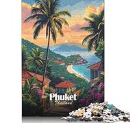 Rompecabezas Phuket Tailandia Atardecer 1000 Piezas Rompecabezas para Adultos y Rompecabezas de Papel Adecuado para Adultos y Adolescentes 18+ Regalo para Cumpleaños 38x26cm/1000 Piezas