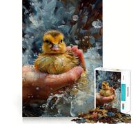 Rompecabezas Pick Up The Duck Meme de 1000 Piezas para Adultos Rompecabezas Think Toy Home Enjoy Fine Cut Santa Wish Gift (50x75cm)