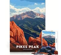 Rompecabezas Pikes Peak Colorado de 1000 Piezas Destreza Mental Fácil relajación Ajuste Perfecto Regalo significativo (50x75cm)