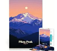 Rompecabezas Pikes Peak Mountain Sunset de 1000 Piezas para Adultos, Juguete de lógica y Entretenimiento, Bordes Lisos, Regalo de Temporada (50x75cm)