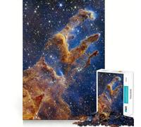 Rompecabezas Pilares de la Creación Webb de 1000 Piezas para Adultos Desarrolla la Capacidad Cerebral y Alivia el estrés Decoración de Pared con Bordes precisos (38x26cm)