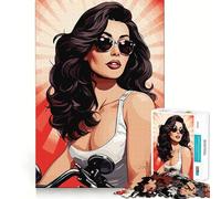 Rompecabezas Pin-up Girl de 1000 Piezas para Adultos, Juguete cognitivo, Divertido, para armar Juntos, colección de Arte (38x26cm)