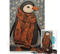 Rompecabezas Pingüino de Invierno de 1000 Piezas Juego de Habilidad Mental Ajuste Estable Sin Piezas Que se muevan Un pasatiempo Divertido para Fines de Semana Largos (38x52cm)