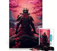 Rompecabezas Pink Blossom Samurai Ninja de 1000 Piezas para Adolescentes Ideal para estimular la Memoria, el Ocio en casa y para armar Un Regalo Encantador (50x75cm)