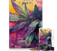 Rompecabezas Pink Cannabis Street Mural para Adultos, 1000 Piezas, lógica Clara, Juguete, pasatiempo Tranquilo, Corte Perfecto, Regalo Elegante (38x52cm)