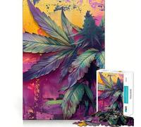 Rompecabezas Pink Cannabis Street Mural para Adultos, 1000 Piezas, lógica Clara, Juguete, pasatiempo Tranquilo, Corte Perfecto, Regalo Elegante (38x52cm)