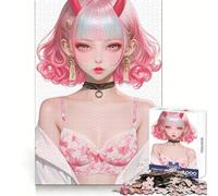 Rompecabezas Pink Oni Samurai de 1000 Piezas para Adolescentes, Juguete de lógica, Juego en Grupo, Corte de precisión, Regalo Original (50x75cm)