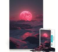 Rompecabezas Pink Sunset Fantasy de 1000 Piezas para Adultos, Juguete Inteligente, Divertido y silencioso, con Bordes Suaves, Ideal para Festivales (38x26cm)