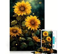 Rompecabezas Pintado de Girasoles para Adultos, 1000 Piezas, Juguete de lógica Afilada, Divertido, de Corte preciso, Regalo Memorable 38x26cm