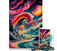 Rompecabezas Pintando al Mundo Rosa de 1000 Piezas para Adultos Juguete para desafiar la Mente Tiempo Libre Diseño nítido Regalo increíble (50x75cm)