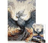 Rompecabezas Pintando el Fénix Negro para Adolescentes, 1000 Piezas, Juguete Intelectual, diversión en Interiores, Corte de Calidad, Regalo Creativo (50x75cm)