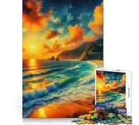 Rompecabezas Pintando la Playa V, 1000 Piezas, Juguete para desarrollar la Mente, Juego Relajante, Pieza de colección de Arte de Corte preciso (50x75cm)