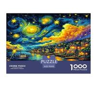Rompecabezas Pintura Estilo Van Gogh 1000 Piezas para Adultos Y Niños - DIY Puzzle Entretenimiento Creativo Y Desafío Relajante 70x50cm/1000pcs
