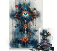 Rompecabezas piramidales del Ojo Que Todo lo Ve para Adultos, 1000 Piezas, para Mejorar la Memoria, Momentos de Ocio agradables, Corte de precisión, (38x26cm)