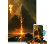 Rompecabezas Pirámide Apocalipsis 1000 Piezas para Adolescentes Juguete Cognitivo Pasatiempo Relajante Borde Premium Lista de Deseos de Santa Claus (50x75cm)