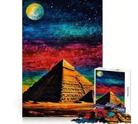 Rompecabezas Pirámide bajo el Cielo Nocturno para Adultos, 1000 Piezas, Juguete de lógica Fina, Informal, Relajante, con Bordes limpios, Pieza de Arte Fina (50x75cm)