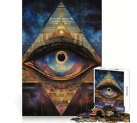 Rompecabezas Pirámide del Ojo Que Todo lo Ve para Adolescentes, 1000 Piezas, Ideal para Estimular la Memoria y Relajarse Fácilmente, (50x75cm)